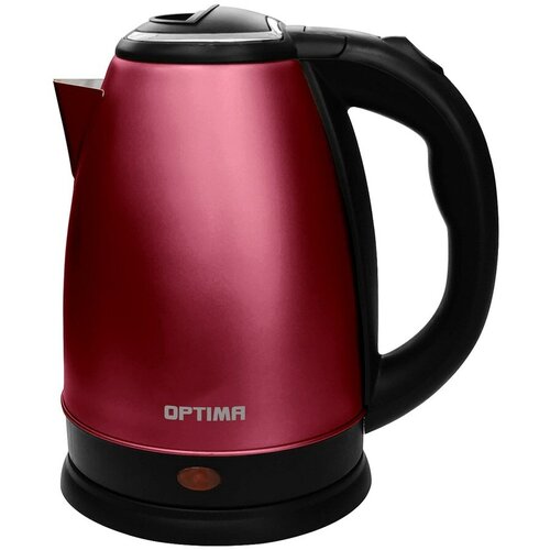 Чайник эл OPTIMA EK-1808SS 18л поворот на 360 градусов корп из нерж стали Вишневый матовый 105700₽