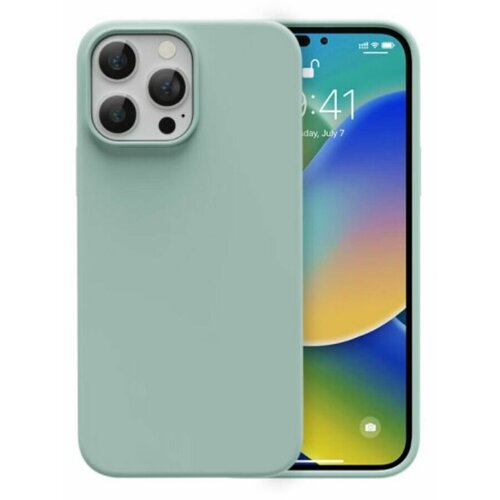 Чехол для смартфона с MagSafe Memumi Crystalloid Series Magnetic Liquid Silicone Case для iPhone 14 Pro 6.1" Green (AFC22584A)