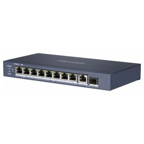 Коммутатор Hikvision DS-3E0510HP-E 9G 1SFP 6PoE 110W неуправляемый 2186600₽
