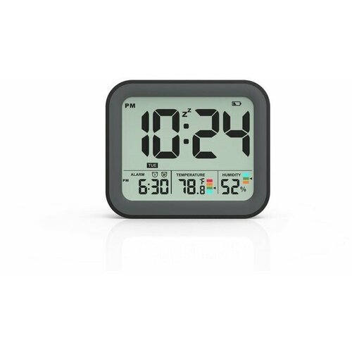 Часы настольные, электронные, с будильником, термометром 10.3 х 8.3 х 3.7 см