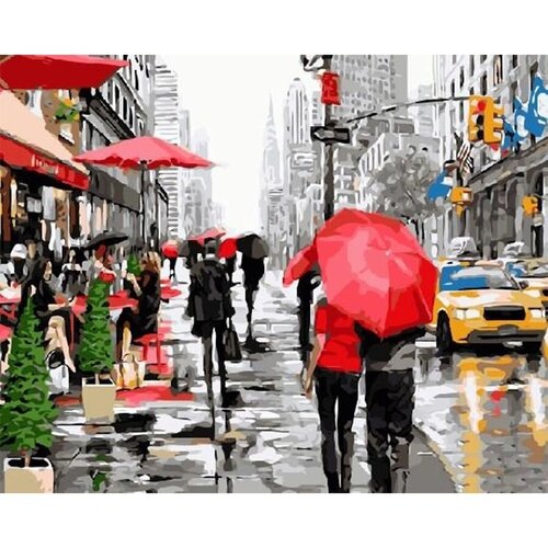 Картина по номерам Дождь в Нью-Йорке 40х50 см Hobby Home