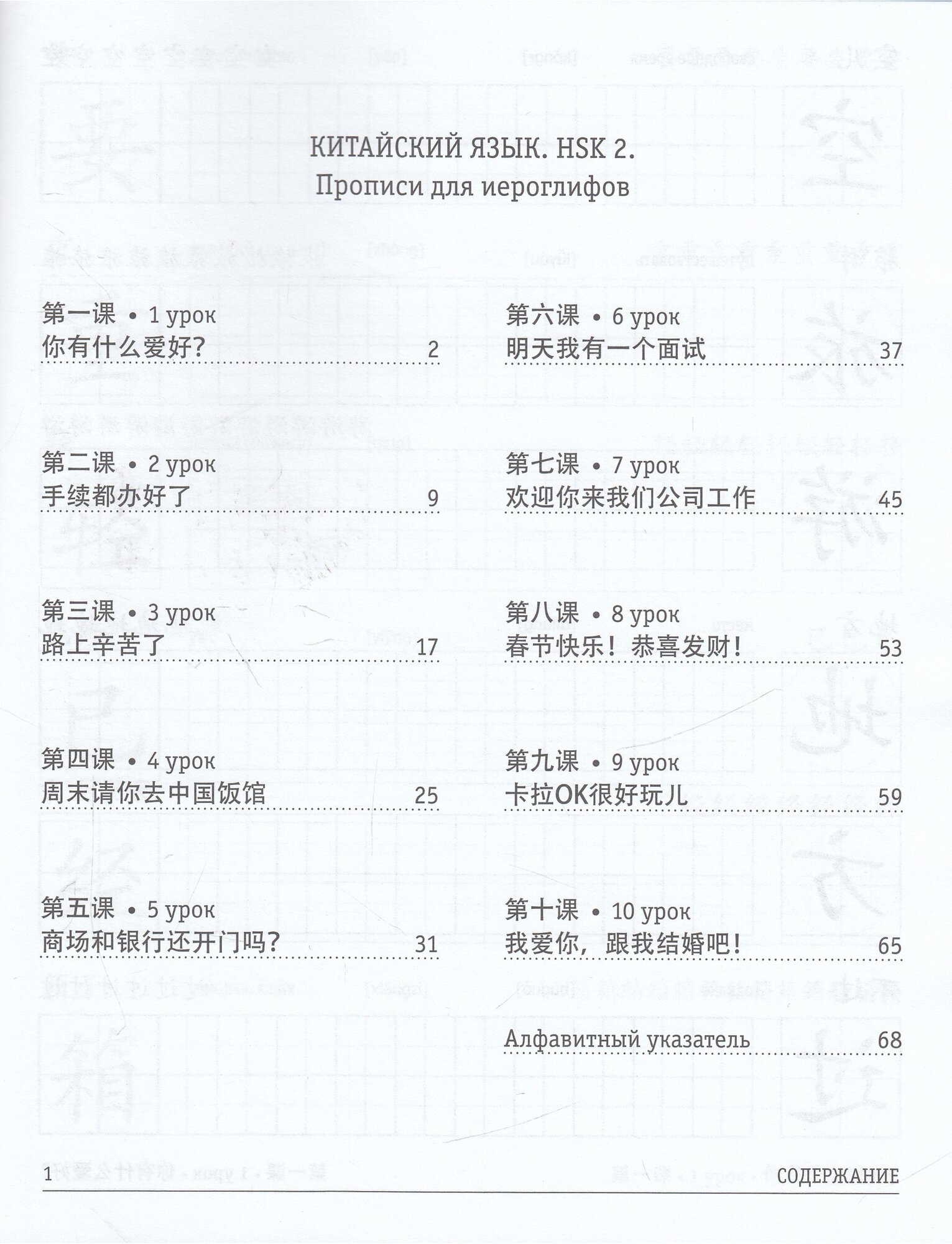 Прописи для иероглифов "Китайский язык" HSK 2 - фото №5