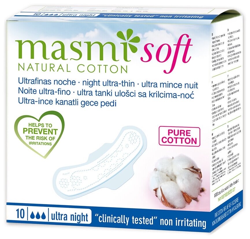 Прокладки ультратонкие "Soft", ночные Masmi 69.45 г 10 шт