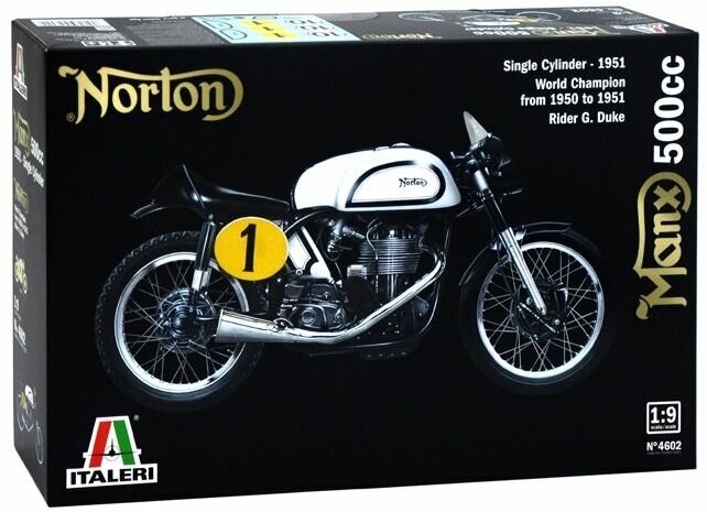 Сборная модель Italeri Мотоцикл Norton Manx 500cc 1951 (4602ИТ)