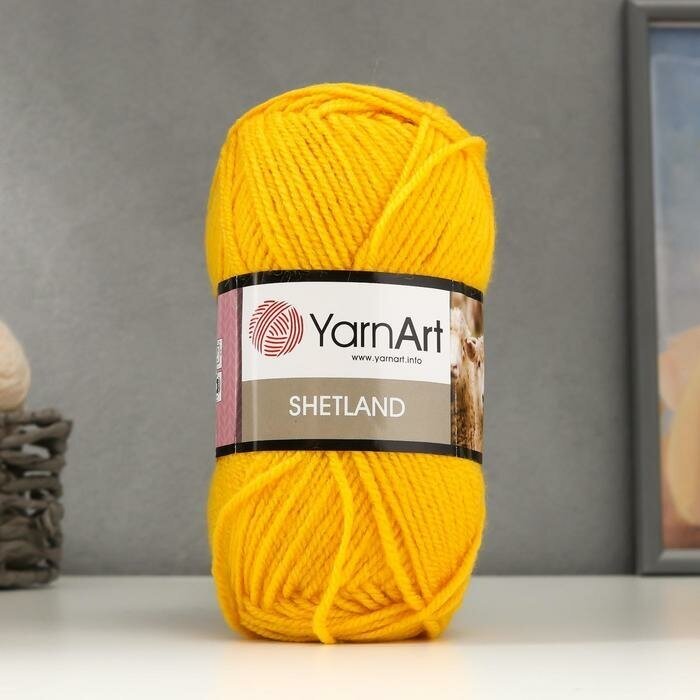 Пряжа YarnArt "Shetland" 30% шерсть верджин, 70% акрил 220 м, 1 шт, 100 г, 506 желтый (5504926)