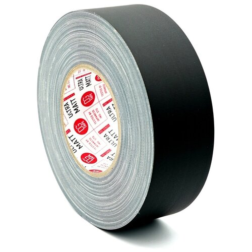 Клейкая лента матовая 50мм/50м - Черный Gaffer tape (гаффа) DGTAPE@ultraMATT клейкая тканевая лента яркая розовая матовый флюоресцентный серия ultramatt 25мм 50м