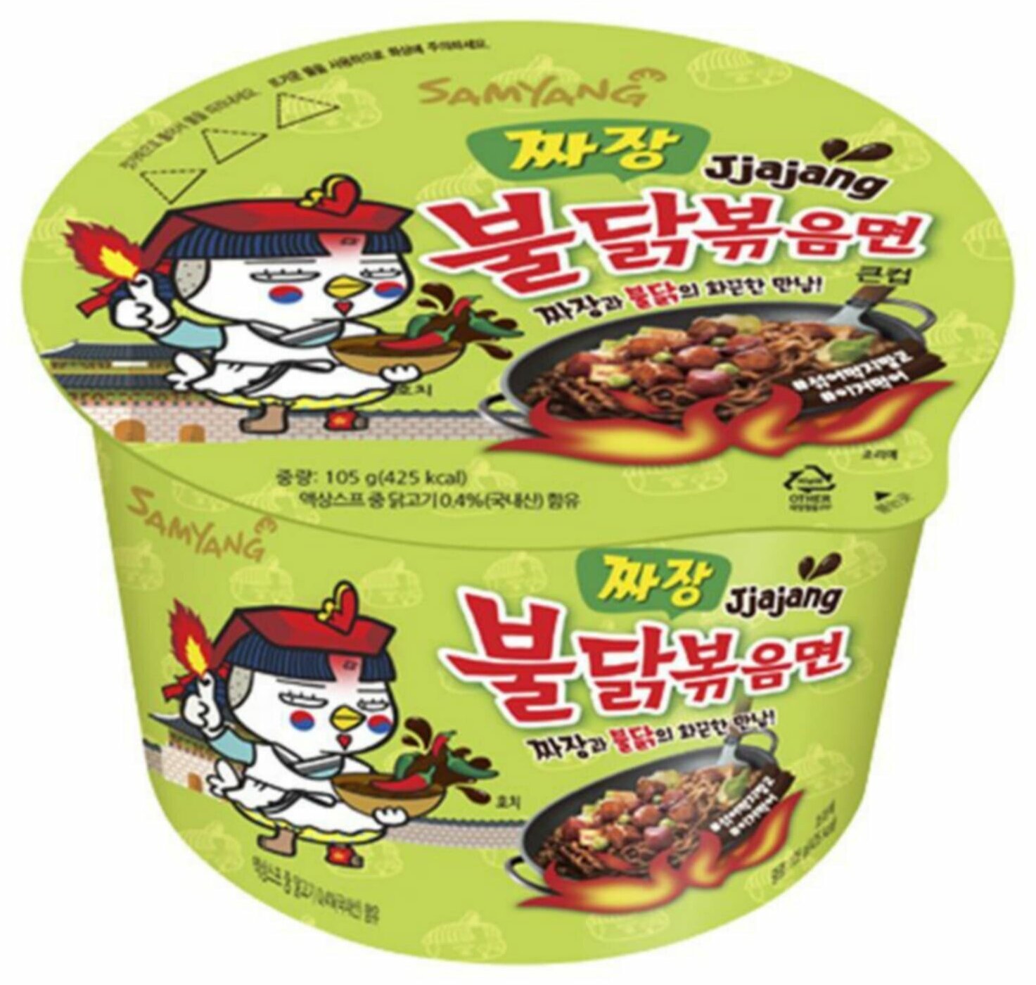 Лапша быстрого приготовления Samyang острая со вкусом курицы Hot Chicken Flavor Ramen Jjajang 105 г