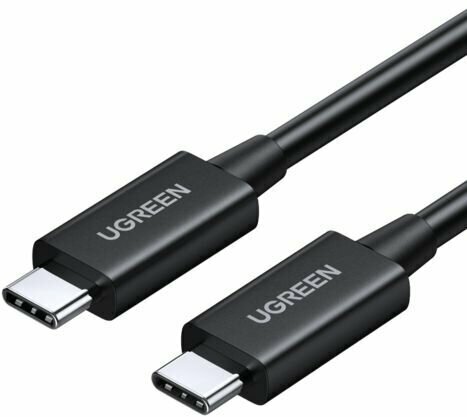 Кабель UGREEN US507 (30691) USB4 Type C Male to Type C Male 5A Cable. Длина: 0,8 м. Цвет: черный