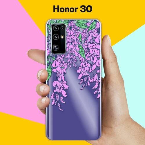 Силиконовый чехол Цветы фиолетовые на Honor 30 силиконовый чехол фиолетовые цветы на honor 10i