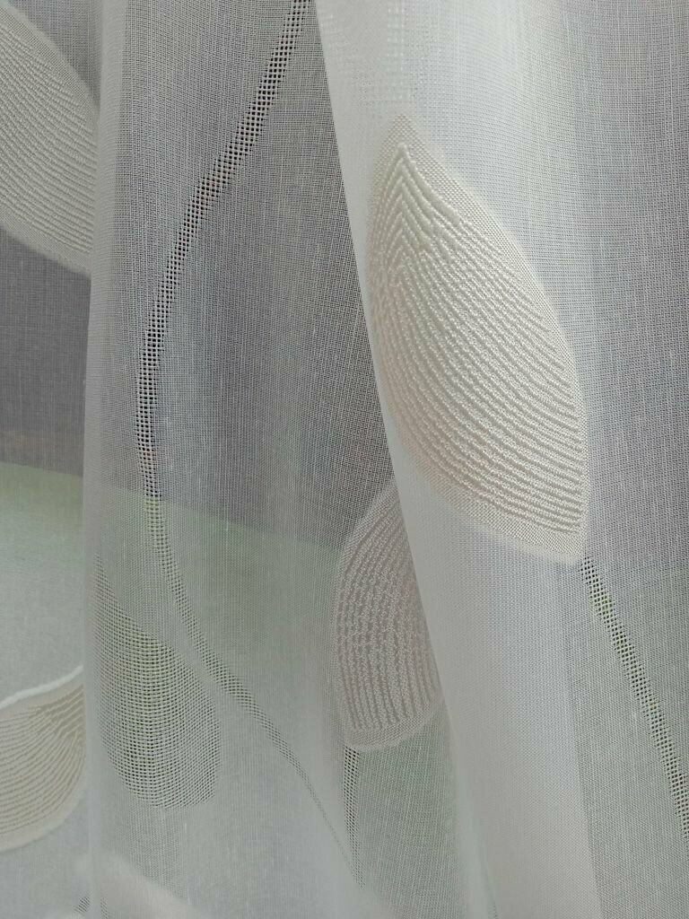 Ткань для штор на отрез тюль листья