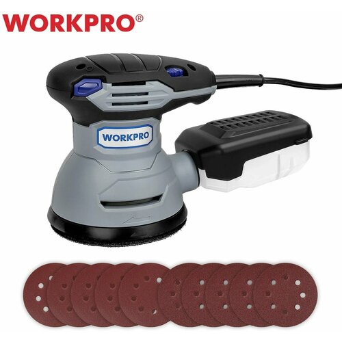 Машинка шлифовальная WORKPRO электрическая, 300 Вт, 125-220 В