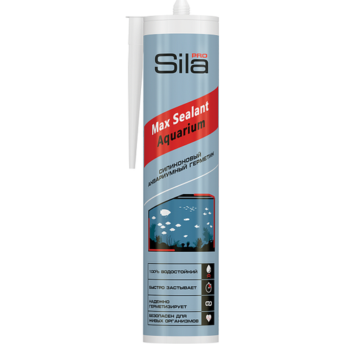 sila очиститель pro pvc cleaner 20 нерастворяющий для пвх пластика 1000мл pro 20 sila pro 20 Аквариумный герметик PRO Max Sealant, чёрный Sila