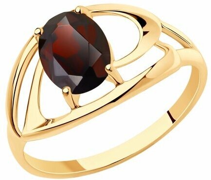 Кольцо Diamant online, золото, 585 проба, гранат