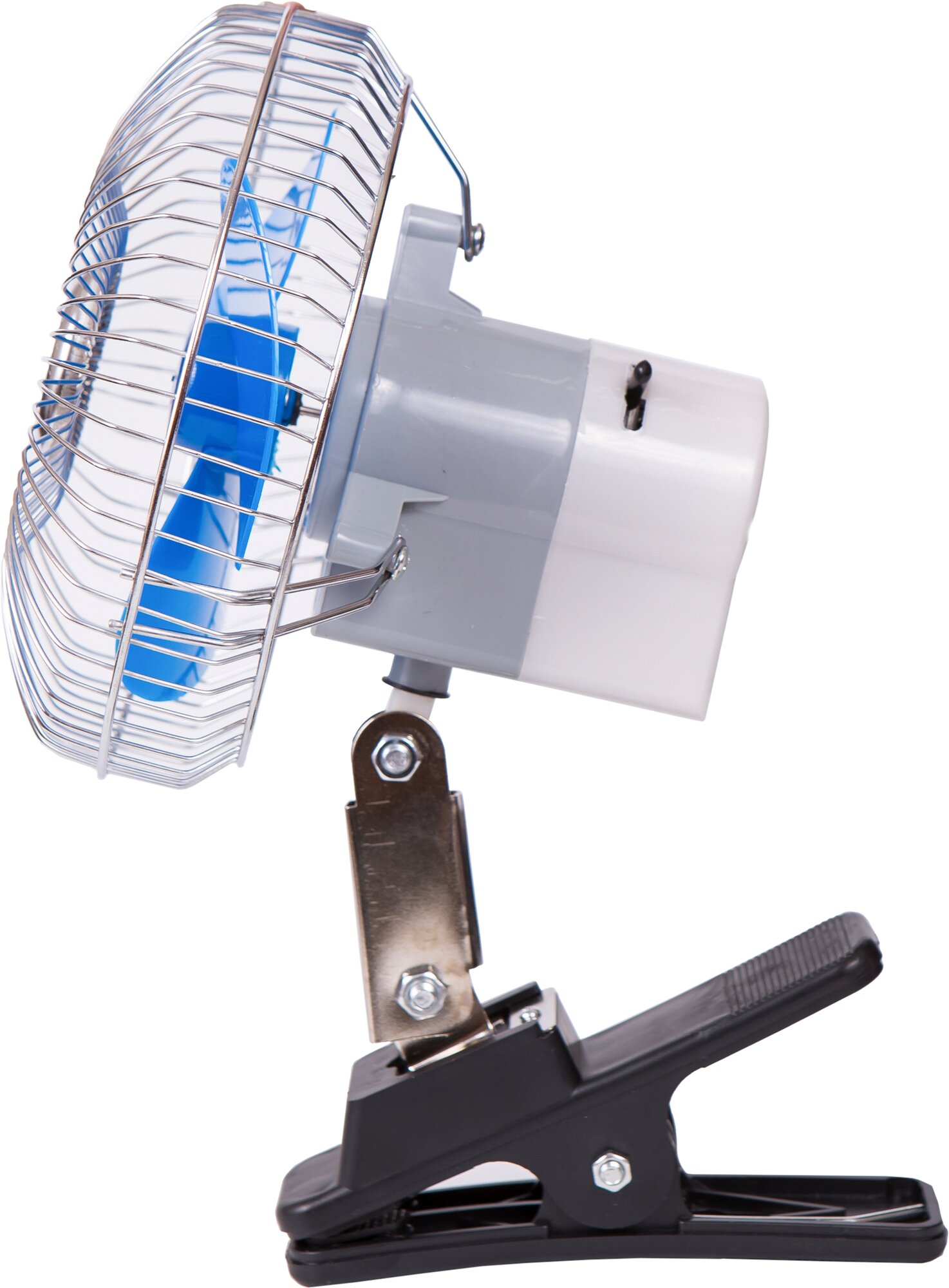 Вентилятор автомобильный с металлической решеткой + прищепка, TREK 8" (210 мм), 24V - фотография № 2