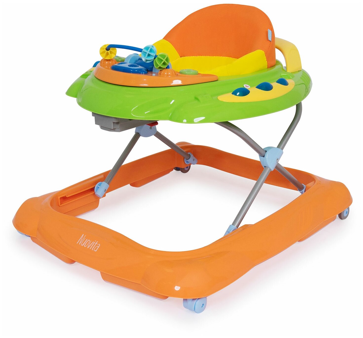 Ходунки детские Nuovita Estro 2 в 1: ходунки, стульчик для кормления (Arancio/Оранжевый)