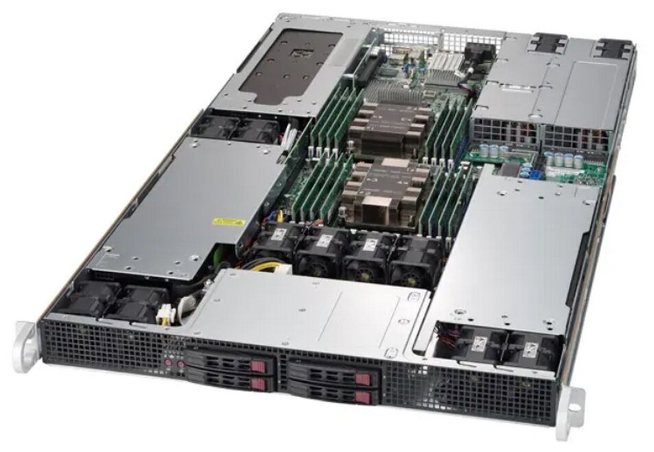 Сервер Supermicro SuperServer 1029GP-TR 2 x /без ОЗУ/без накопителей/количество отсеков 2.5" hot swap: 4/1 x 1600 Вт