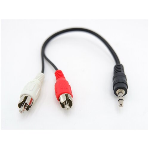 кабель gembird cablexpert 3 5 jack m 2x3 5 jack f 10cm cca 415 0 1m black Аудио кабель 2RCA штекер — 3.5мм штекер 0.2м CCA-458-02