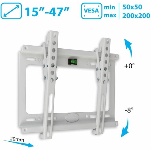 Кронштейн на стену Kromax IDEAL-6, white