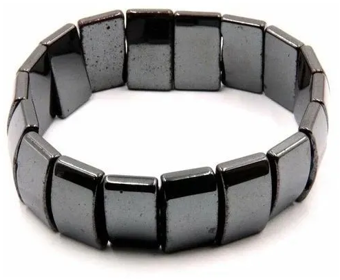 Браслет-цепочка Babilon, гематит, искусственный камень, размер 15.18 см., диаметр 13 см., черный