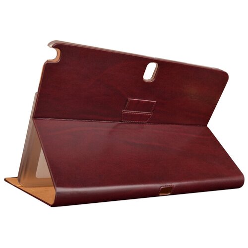 фото Чехол-обложка mypads для samsung galaxy tab pro 10.1 sm t520/t525 с визитницей из качественной импортной кожи красный с функцией засыпания