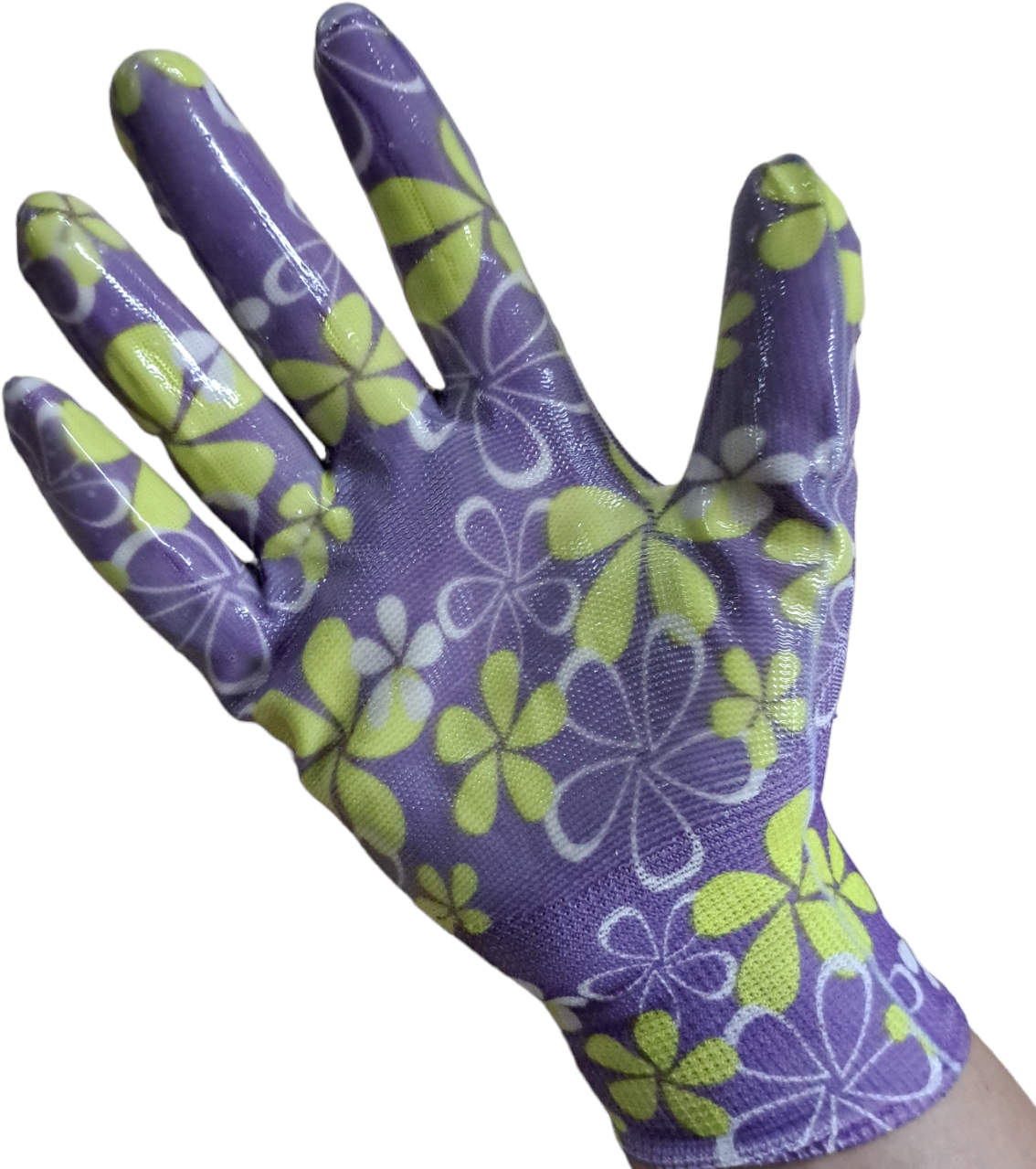 Перчатки садовые нейлоновые с силиконовым покрытием, размер: М, 5 пар - фотография № 7