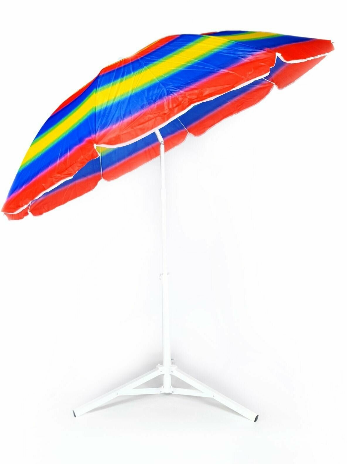 Зонт пляжный садовый разноцветный - фотография № 7
