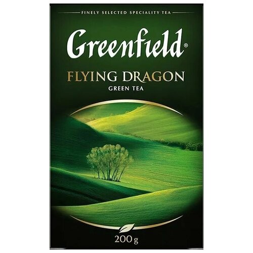 Чай зеленый Greenfield Flying Dragon Гринфилд флаинг драгон, 12 шт по 200 г