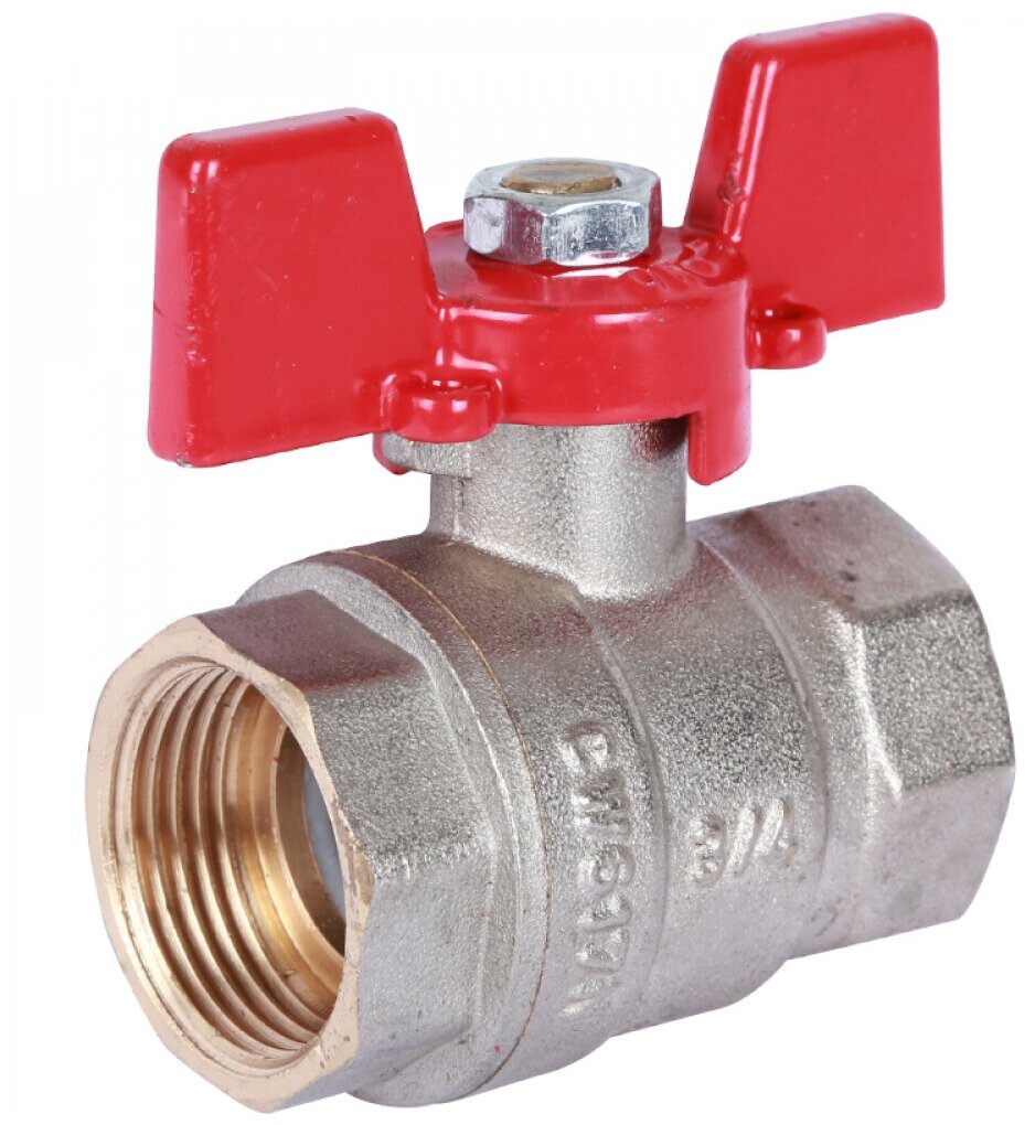 фото Rommer Шаровой кран 3/4" ВН/ВН, ручка бабочка