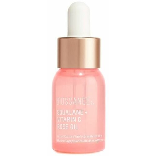 BIOSSANCE масло для осветления , укрепления и увлажнения SQUALANE + VITAMIN C ROSE OIL 12 мл