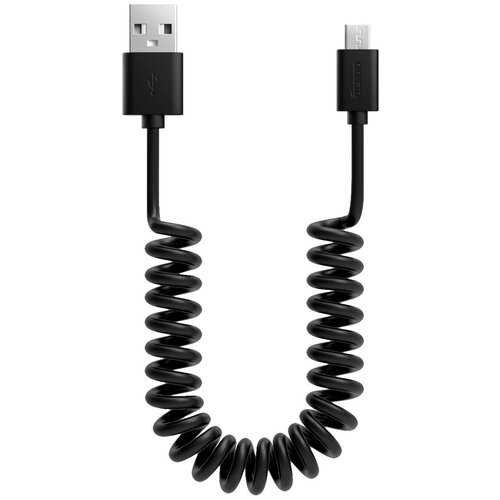 Кабель Olmio, USB 2.0 - microUSB, витой, ПР038771, черный, 1.5 м