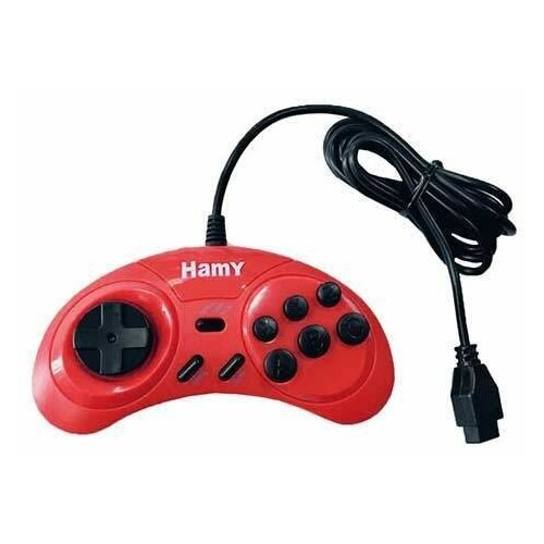 Джойстик для Hamy (Sega) 16 bit Turbo (красный) джойстик для sega 16 bit turbo черный