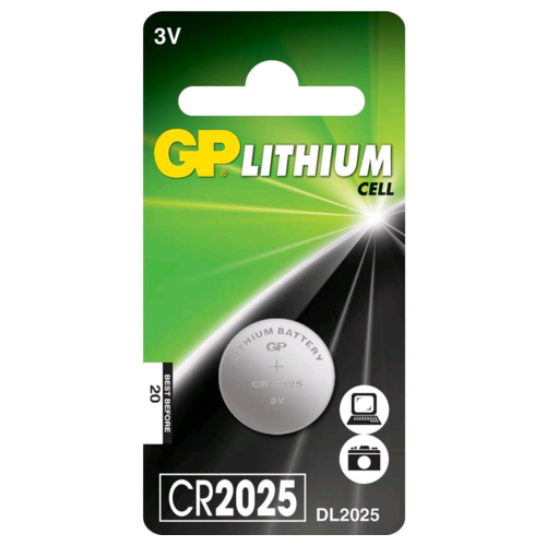 Батарейка GP CR2025 BL1 Lithium 3V (1/10/100/900) батарейка renata cr2450n lithium battery 3v bl1 1шт