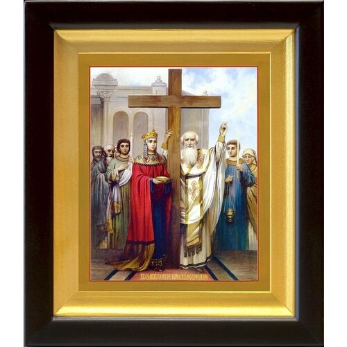 икона живописная воздвижение креста господня 37х41 в киоте Воздвижение Креста Господня, икона в киоте 14,5*16,5 см