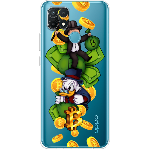 Силиконовый чехол на Oppo A15s / Оппо A15s Scrooge McDuck and Monopoly, прозрачный силиконовый чехол на oppo a74 оппо a74 scrooge mcduck and monopoly прозрачный