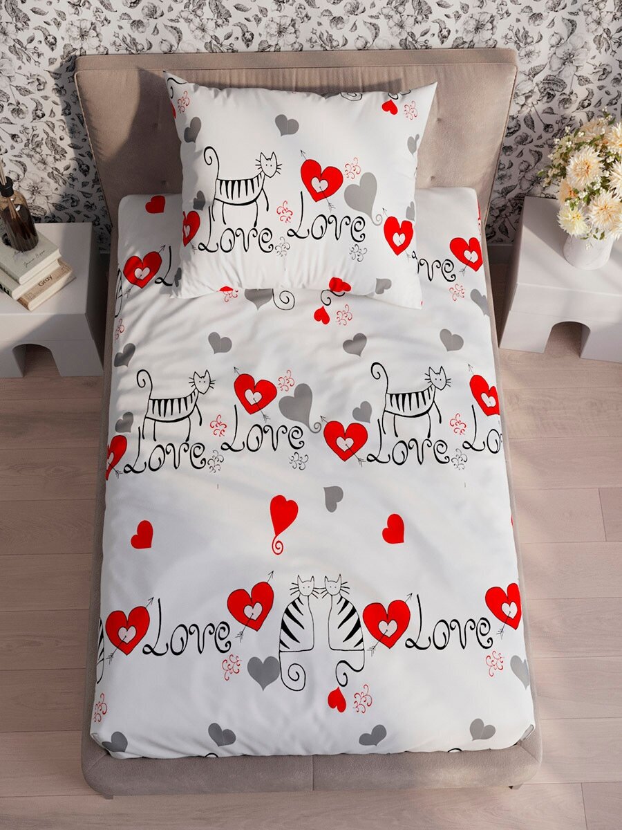 Простынь Сказка "Lovecats" 150х215 см