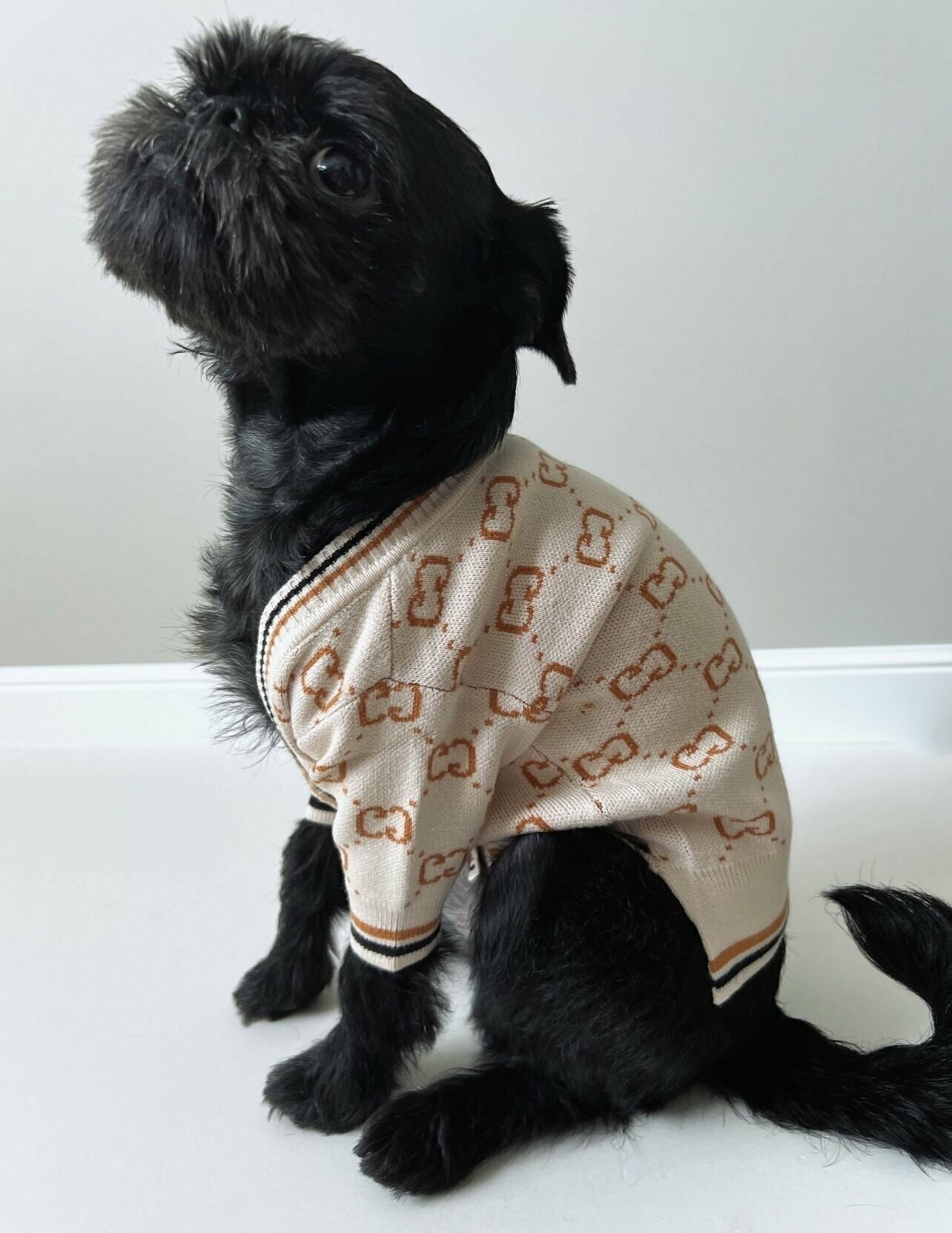 Одежда для питомца, свитер для мелких и средних пород, теплая кофта с рисунком для собаки - фотография № 5