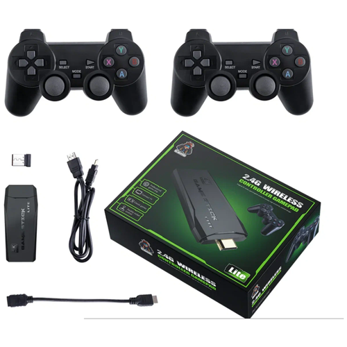 Игровая приставка Game Stick Lite 64 GB, 4K 10000+ Ретро Игр на Русском и Английском языке для телевизора