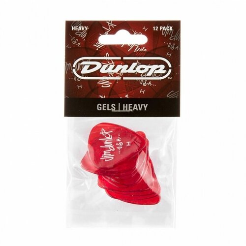 Dunlop 486PHV Gels H Red 12Pack Медиаторы медиаторы heavy 12 шт dunlop gels h red 486phv 12pack