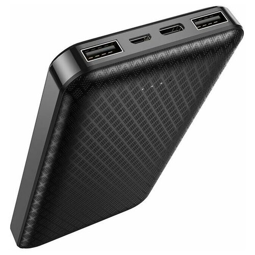 Внешний аккумулятор Borofone BJ3 Minimalist 10000mAh USB 2A x2 пластик черный 88000₽