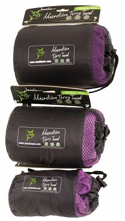 Полотенце Marlin Microfiber Terry Towel Dark Purple M - фотография № 2