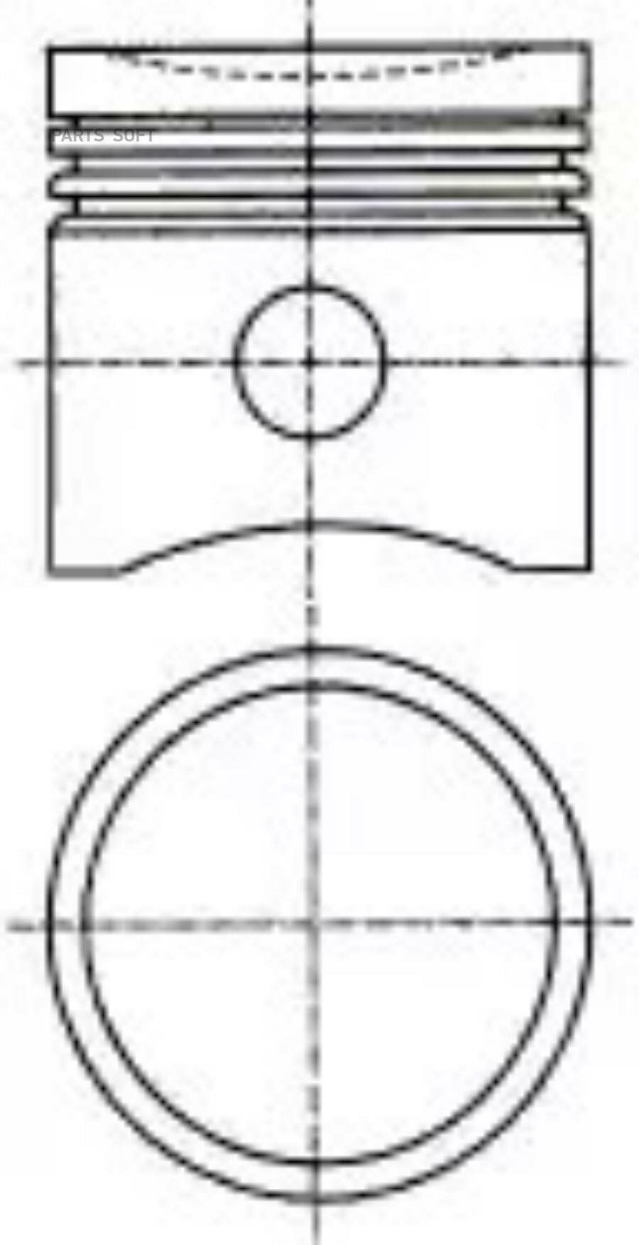 Поршень dm.87.50x1.2x1.2x2.5 +0.50 цена за 1 шт