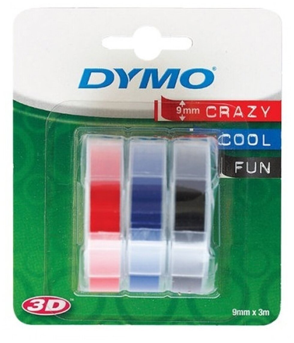 Лента Dymo S0847750/146079 (9 мм, красная, черная, синяя) для Omega