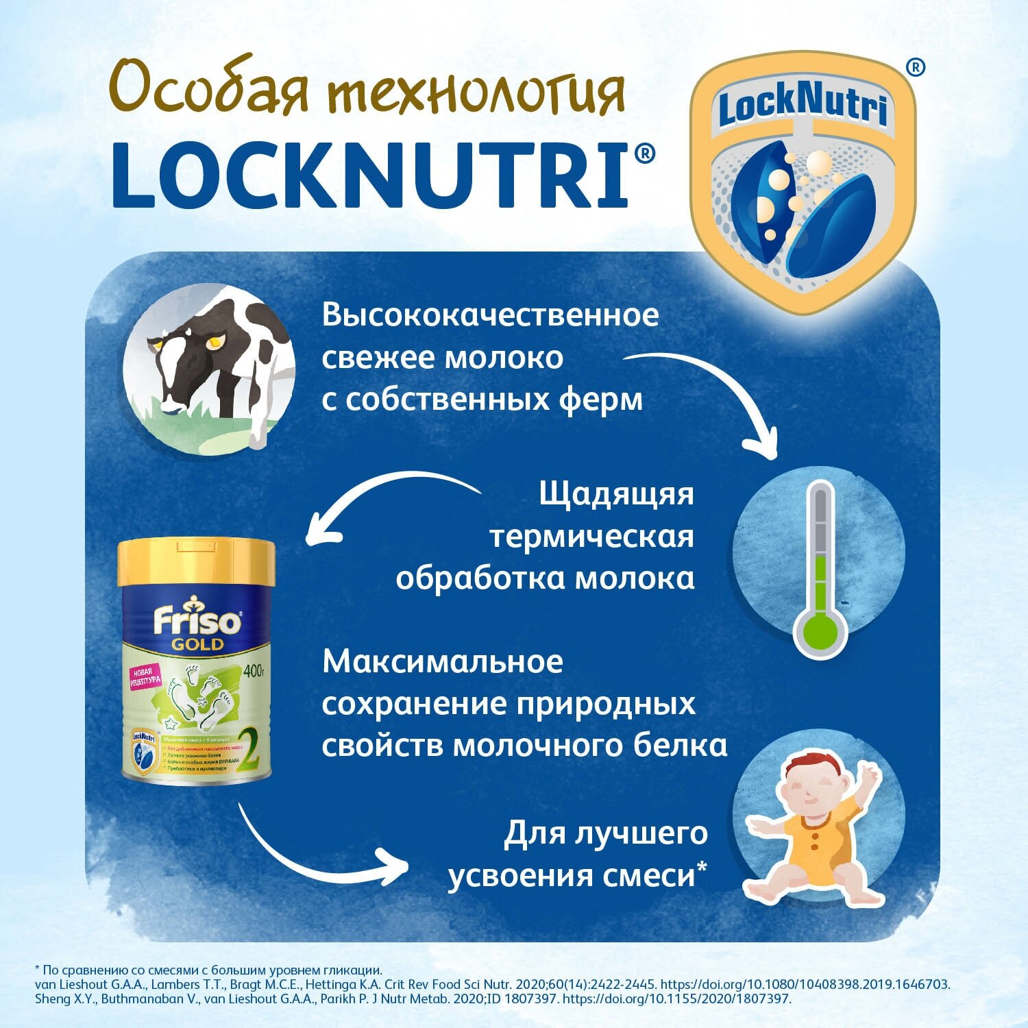 Сухой молочный напиток Friso Gold 3 LockNutri, 400гр - фото №3