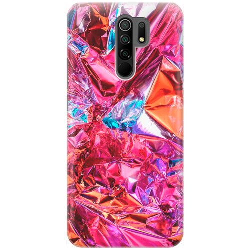 фото Re:pa накладка transparent для xiaomi redmi 9 с принтом "розовая фольга"