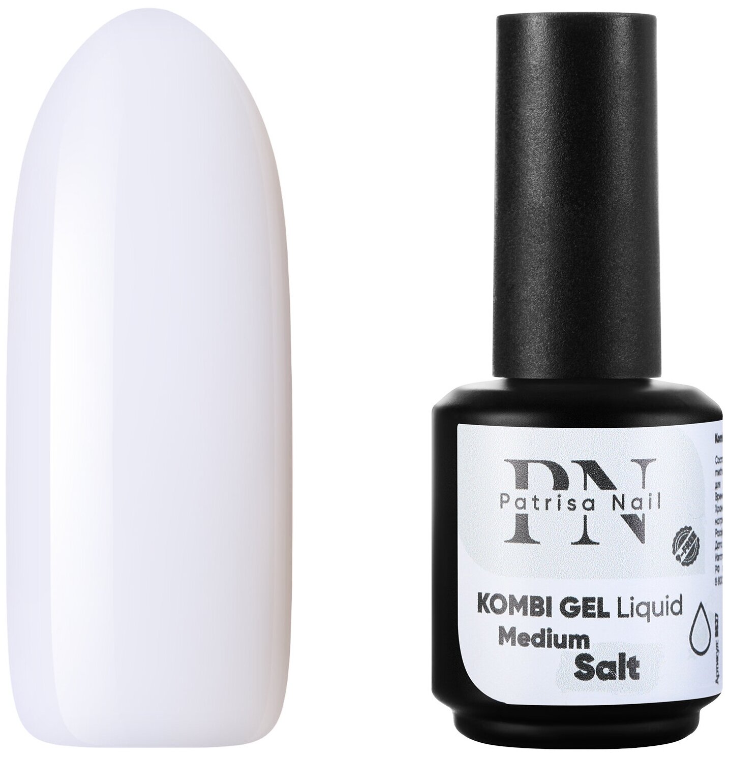 Гель для моделирования ногтей Patrisa Nail Kombi Gel Liquid Medium Salt молочный, 16 мл