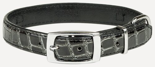 Изображение товара Ошейник для собак Japan Premium Pet из полированной натуральной кожи, размер М, черный