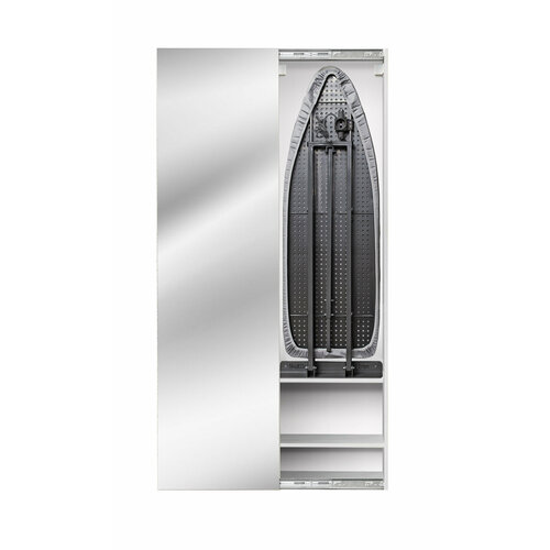 Гладильная доска-шкаф c зеркалом Айрон Бокс венге (купе, открывание налево)