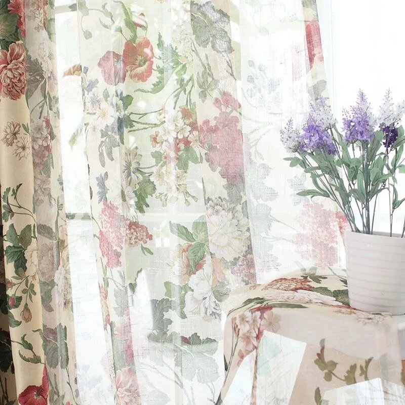 Зеленые тюлевые занавески Tiyana Tulle Curtain W300 x H260cm 1Piece Grommet Top
