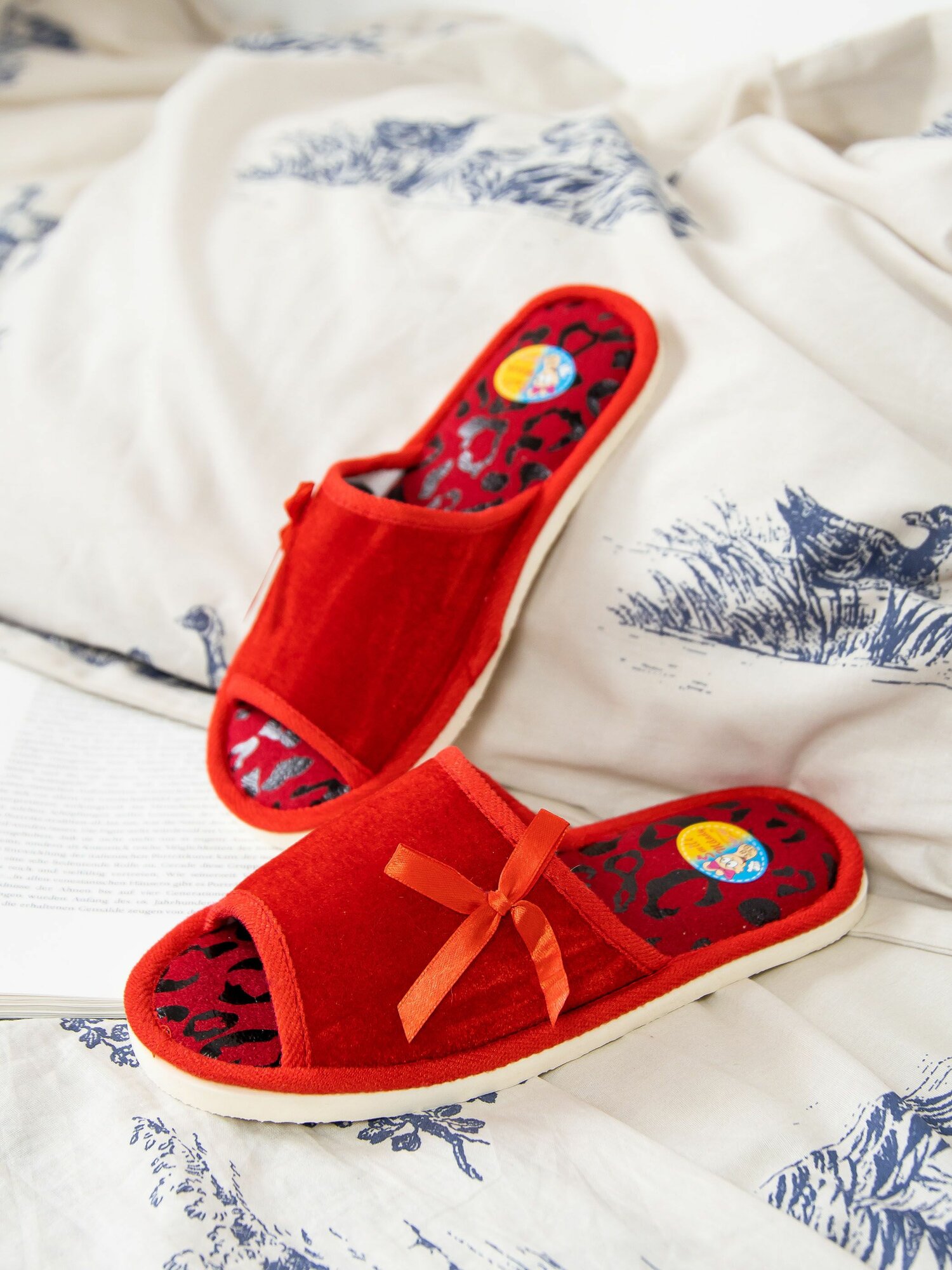 Тапочки Smile of Milady, размер 38/39, красный — фото 1