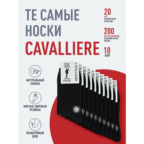 фото Носки rusocks базовая коллекция, комплект, 10 пар, размер 25, черный
